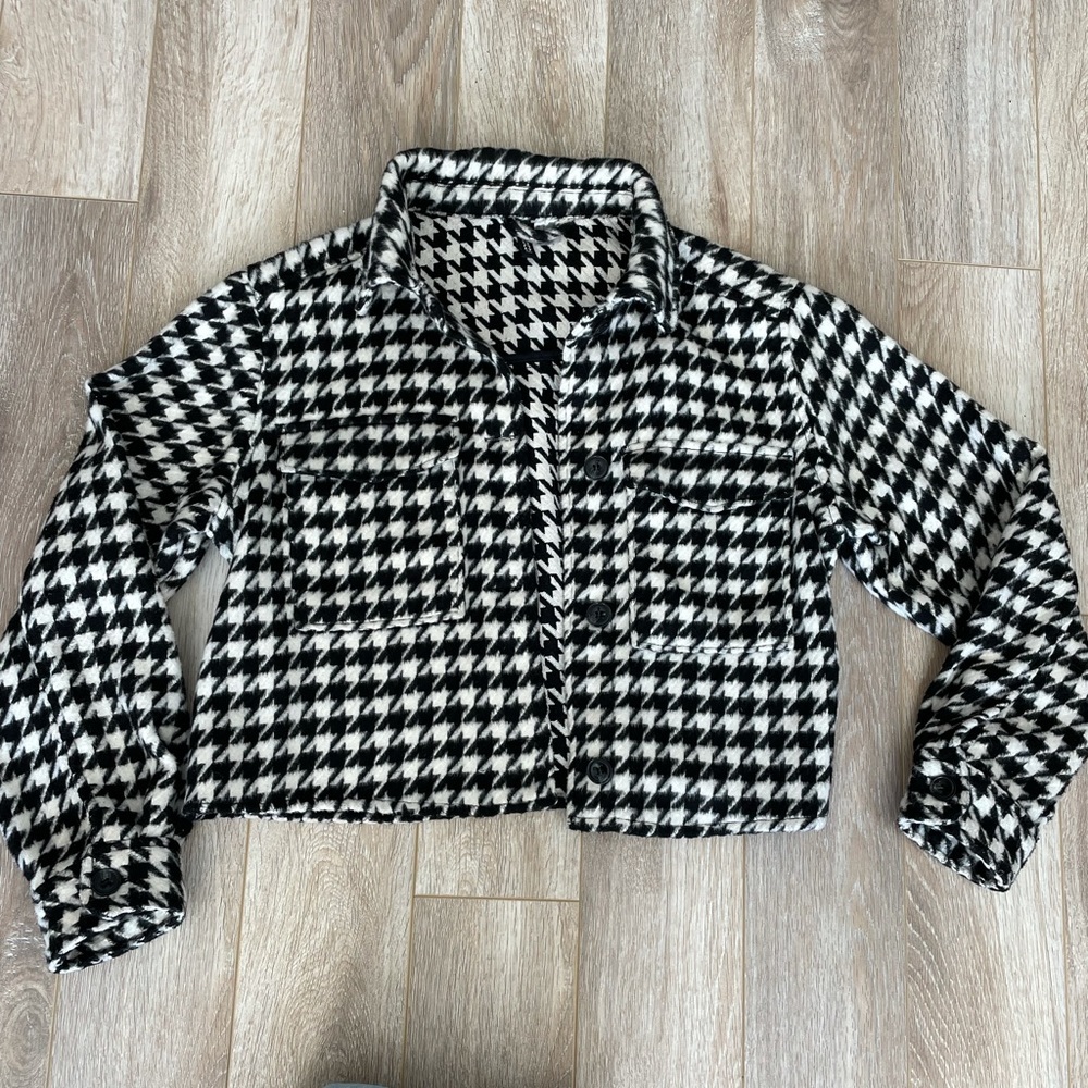 Cropped fleece jacket